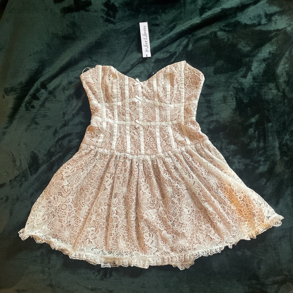 For Love and Lemons Lace Bustier Dress